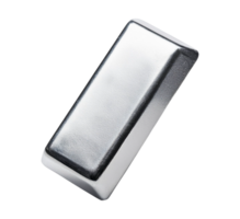 A silver bar of metal on a transparent background png