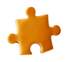 Puzzle part isolated on transparent background png