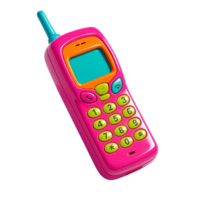 Glossy Plastic Smartphone in Colorful Segments, Isometric png