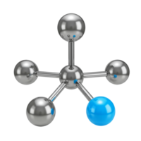 Shiny Spheres in 3D Linked Structure with Seafoam Color Scheme png
