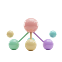 Abstract 3D Render of Sphere Network in Seafoam and Glossy Finish png