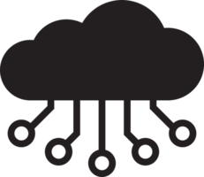 Cloud computing icon for graphic design, logo, web site, social media, mobile app, ui illustration. png