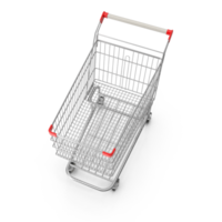 Empty Shopping Cart, A 3D Model Perspective transparent background png
