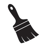 A black and white brush icon on a white background vector