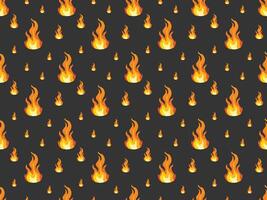 a seamless pattern with flames on a black background vector