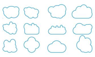 Cloud Shapes Collection vector