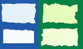Creative Torn Paper Note Backgrounds with Different Textures and Colors vector