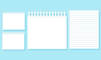 Organized Digital Notepad with Blank Pages for Information and Planning vector