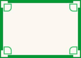 Clean Green Border Frame with Minimalist Corner Accents for Modern Certificates vector