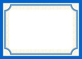 Modern Light Blue Certificate Border with Geometric Pattern and Clean Lines vector