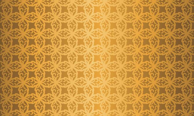 Elegant Gold Abstract Seamless Pattern with Intricate Floral Geometric Motifs