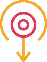Down Arrow red and yellow design vector