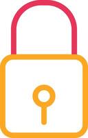 Lock Two Color Desgin vector