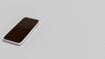 Mobile Phone on white Background for Technology concept 3 d Rendering. photo