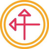 Intersect Line Two Color vector