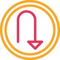 Down Arrow Line Two Color vector