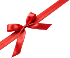 Elegant Red Ribbon Bow Isolated on Transparant background for Festive Celebrations png