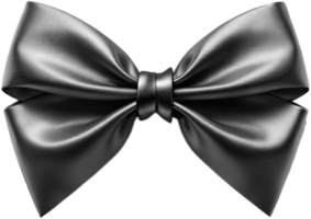 Elegant Matte Black Bow Tie, A Symbol of Sophistication and Style on Transparant background png