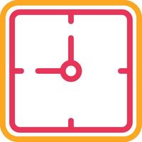 Clock red and yellow design vector