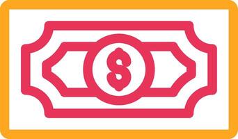 Dollar Two Color Desgin vector
