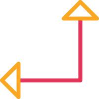 Up Chevron Line Two Color vector