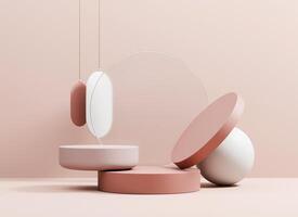 Abstract Minimal Platform For Product Display Showcase 3D Rendering photo