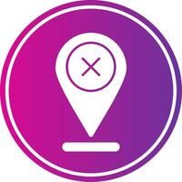 Pin Glyph Gradient Circle Icon vector