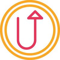 Up Arrow Line Two Color vector