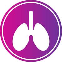 Lungs Glyph Gradient Circle vector
