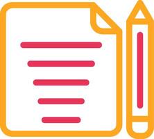 Note red and yellow design vector