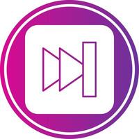 Skip Button Gradient Circle vector