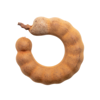 Tamarind fruit with brown shell isolated transparency background png