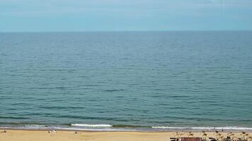 Wide Ocean Waves Calmly Come to the Island Beach in Summer video