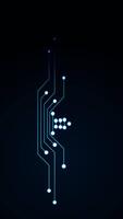 blue background technology with dots and animated video