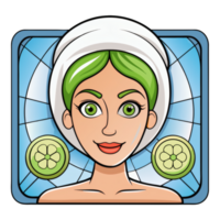 Woman Lying Calmly in Spa Concept png