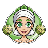 Woman Relaxing in Central Frame png