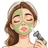 Self Care Routine With Clay Mask png