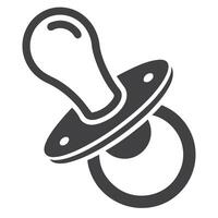 Gray Baby Pacifier Icon Isolated on White Background 4 vector