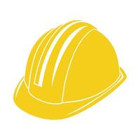 Yellow Hard Hat Safety Helmet Construction Worker Icon Graphic Design Element hardhat 1 vector