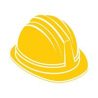 Yellow Hard Hat Safety Helmet Construction Worker Icon Graphic Design Element hardhat 2 vector