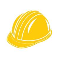 Yellow Hard Hat Safety Helmet Construction Worker Icon Graphic Design Element hardhat 3 vector