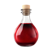 A bottle of red liquid on background png
