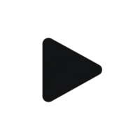 A black triangle with a white play button png