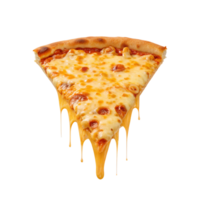 Delicious Melted Cheese Pizza Slice Isolated on Gray Background A Perfect Food Photography for Restaurant Menu or Advertisement png