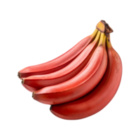 A Bunch of Vibrant Red Bananas Isolated on a Gray Background Fresh Fruit Healthy Eating Tropical Delight png
