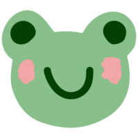 a cartoon frog with a smile on its face png