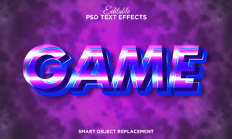Arcade game editable text effect psd