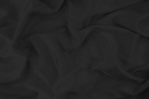 The Black chiffon fabric texture for background. photo