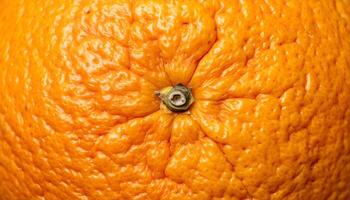 macro close-up of dried orange peel with wrinkled surface and natural cracked lines, detailed citrus texture for organic fruit background or food pattern photo