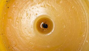 top view of candle surface before lit, circular wax texture with centered wick, soft matte finish for wellness, spa, and minimal lifestyle design photo